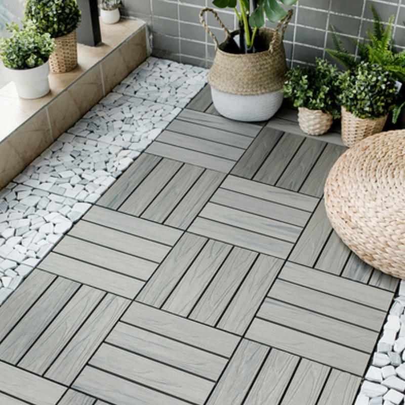 Fabricant: plancher extérieur étanche aux UV, carreaux de bricolage WPC, carreaux de salle de bains composites en bois et en plastique en Chine