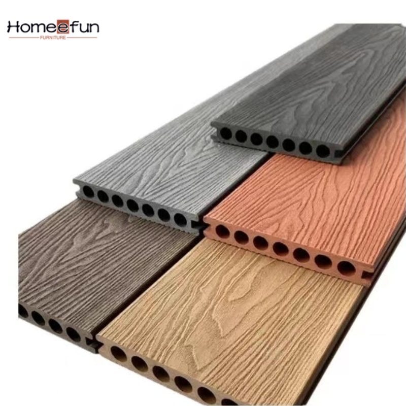 2022 nouveau plancher 3D WPC composite bois - plastique PE extérieur plancher solide creux résistant à la corrosion