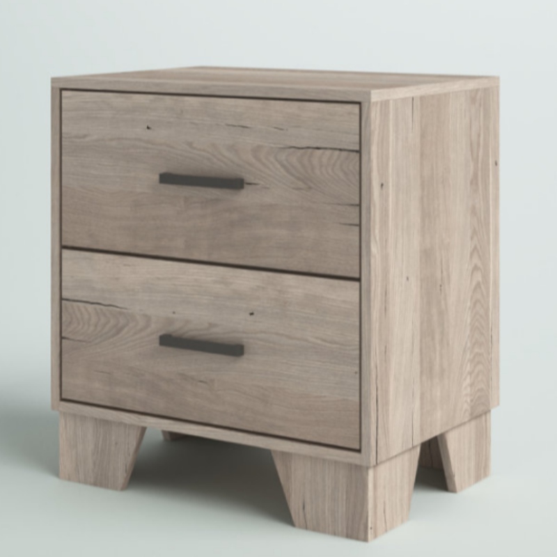 Mobilier moderne de chambre de luxe, 3 tiroirs, table de nuit en bois de canne, avec tiroirs