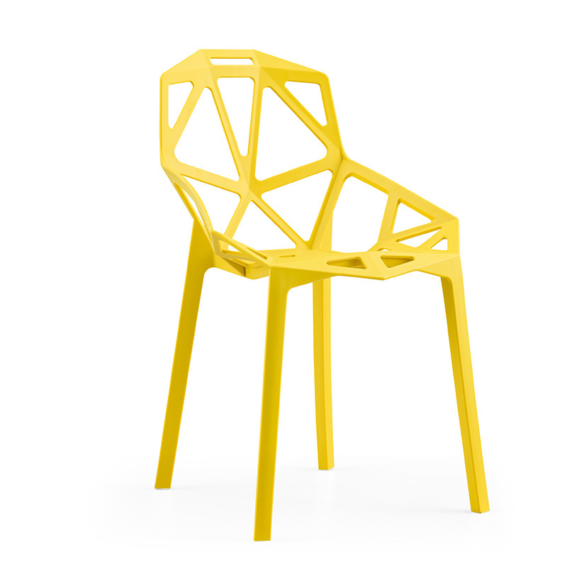 Convient à l\'intérieur, à l\'extérieur, Design simple, aspect moderne, chaise à manger en plastique avec dossier plié