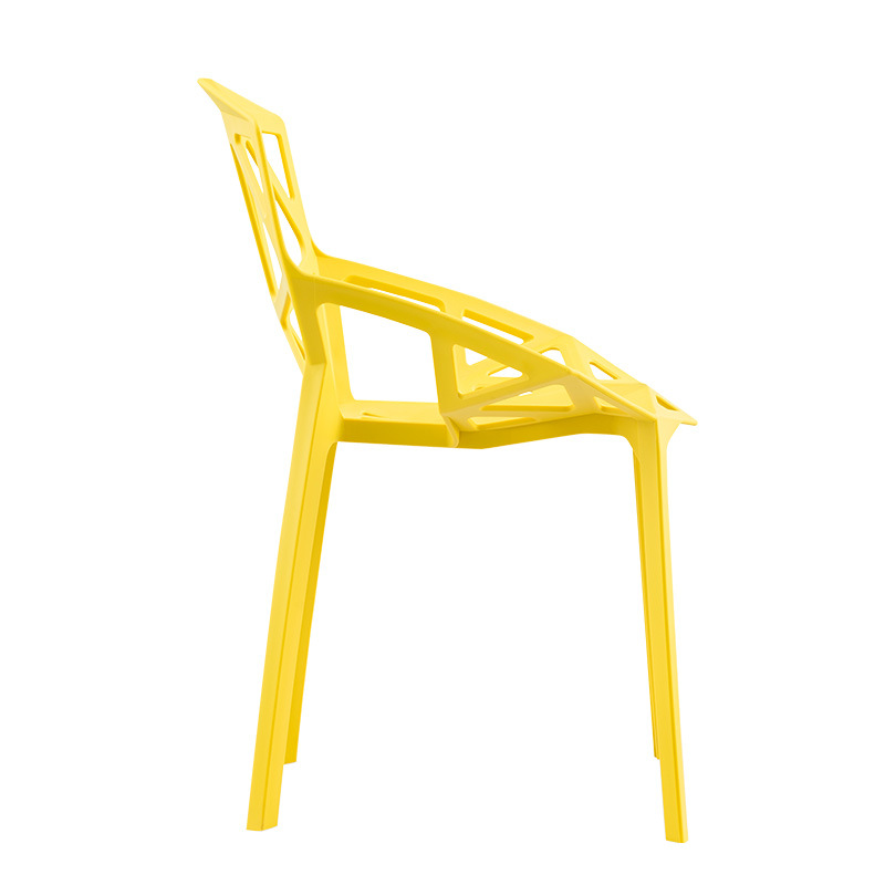 Convient à l\'intérieur, à l\'extérieur, Design simple, aspect moderne, chaise à manger en plastique avec dossier plié