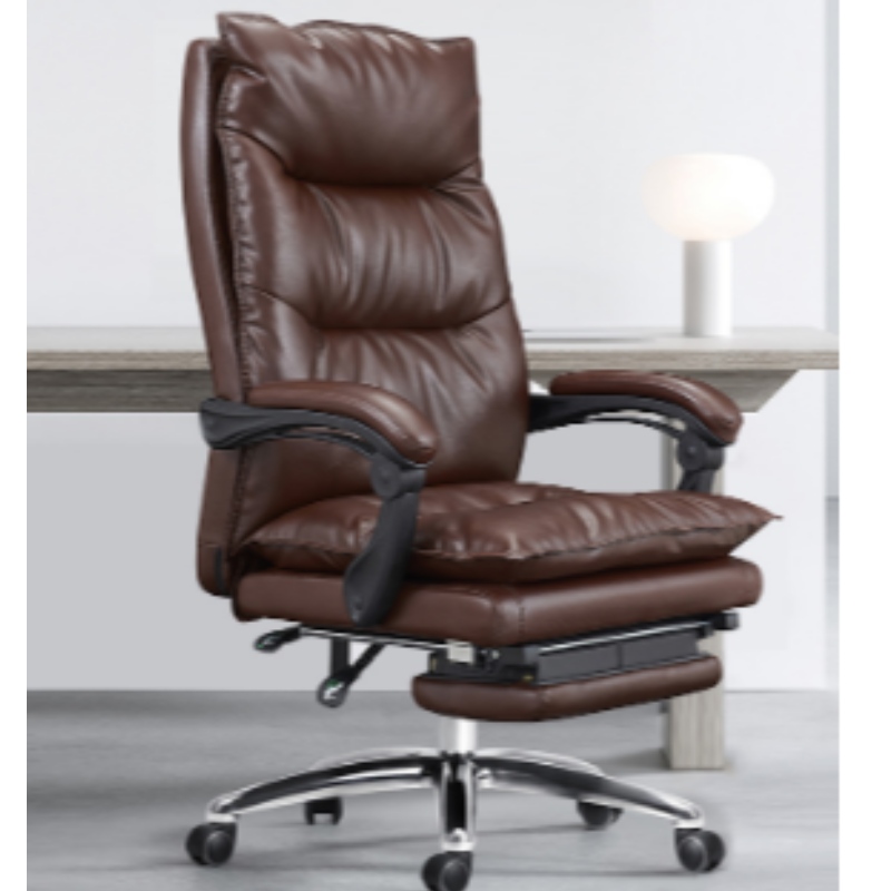 Réglable Black Classic Executive PU China Office Cuir Coue Chaise de luxe Puffeuse avec accoudoir High Back Pu Leather
